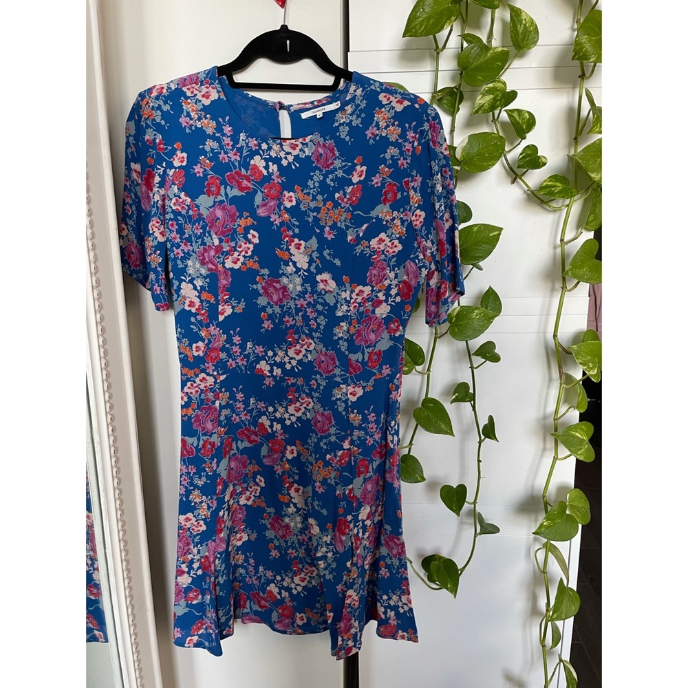 Blue Floral Mini Dress